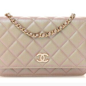 CHANEL Beige Iridescent WOC $2299